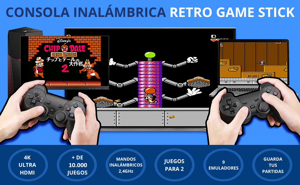 Consola Retro Inalámbrica con más de 10.000 Juegos